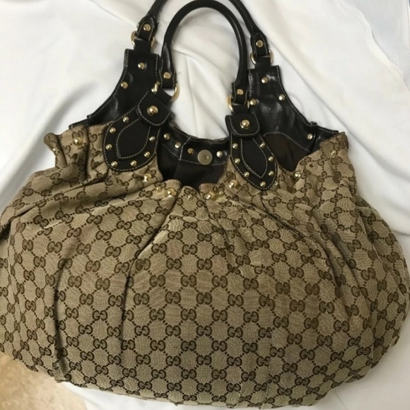 Authentic Gucci Studded Pelham Handbag - Picture 1 of 7